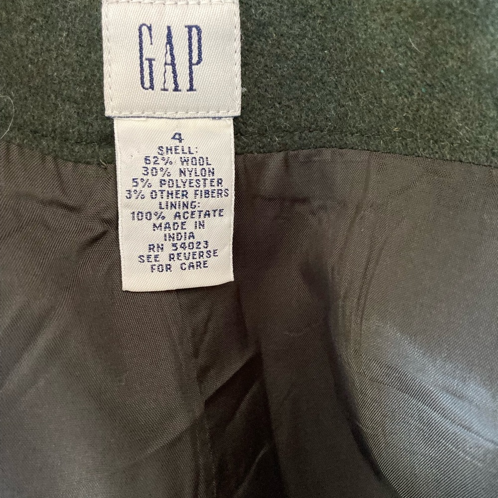 Gap | Basic Green Wool Blend Mini Skirt - image 3